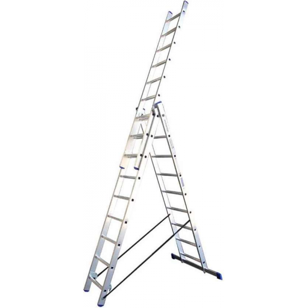 Alumexx Reformladder - 3-delig - 3x9 sporten - Werkhoogte 6.20m Alumexx Reformladder - 3-delig - 3x9 sporten - Werkhoogte 6.20m