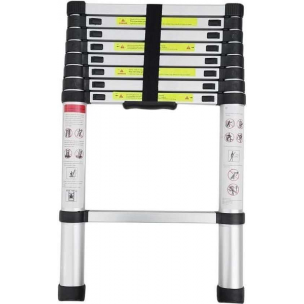 Telescoop telescopische Ladder - 13 treeds - Werkhoogte 5,00 m Telescoop telescopische Ladder - 13 treeds - Werkhoogte 5,00 m