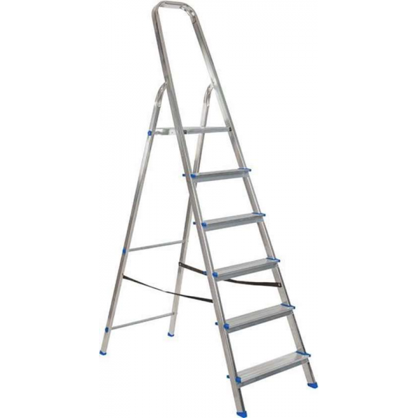 Aluminium Huishoud En Professionele Trapladder 6 Treden Aluminium Huishoud En Professionele Trapladder 6 Treden