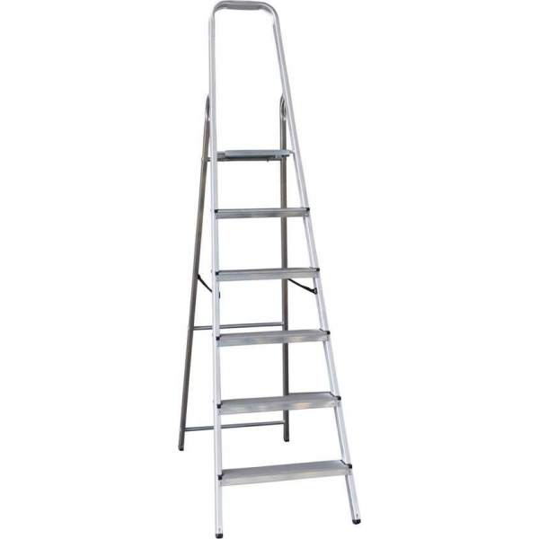 ALDORR Home - Huishoudtrap 6 Treden - Huishoudladder Inklapbaar - Keukentrap Opvouwbaar ALDORR Home - Huishoudtrap 6 Treden - Huishoudladder Inklapbaar - Keukentrap Opvouwbaar