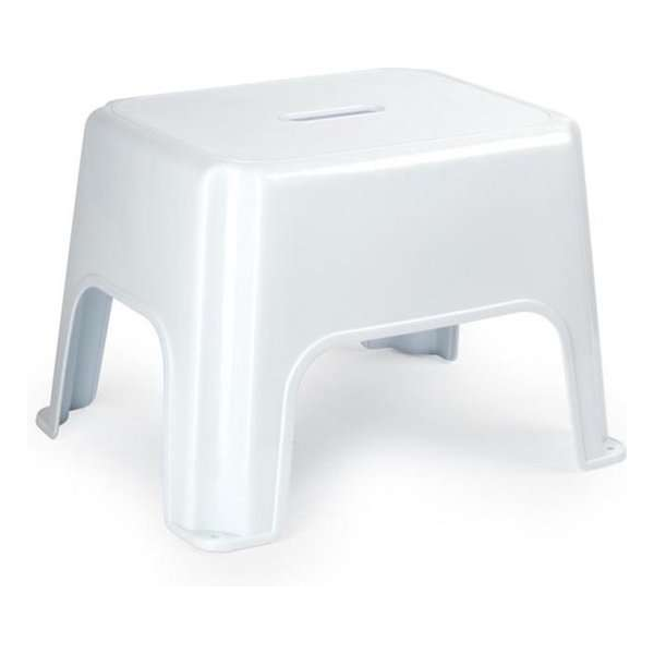 Witte keukenkrukjes/opstapjes 40 x 30 x 28 cm - Keuken/badkamer/kasten opstap verhoging krukjes/opstapjes
