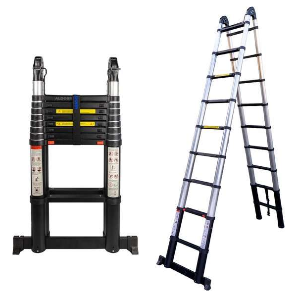 ALDORR Professional - Telescopische Vouwladder 5,60 meter - Soft Close - Levenslang garantie ALDORR Professional - Telescopische Vouwladder 5,60 meter - Soft Close - Levenslang garantie