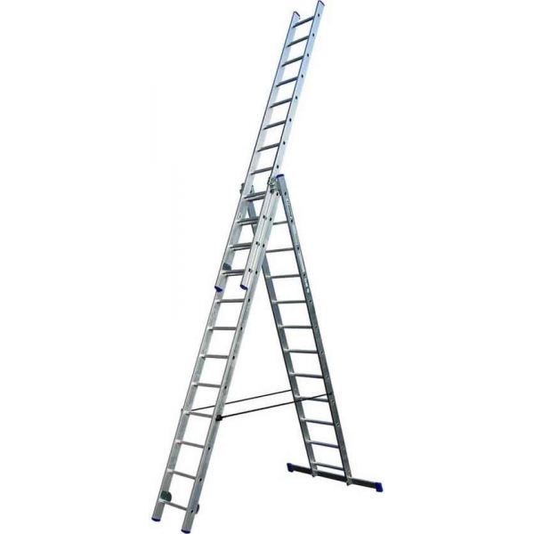 Alumexx 3-delig - Reformladder - Inclusief stabiliteitsbalk - Werkhoogte 8.25m Alumexx 3-delig - Reformladder - Inclusief stabiliteitsbalk - Werkhoogte 8.25m