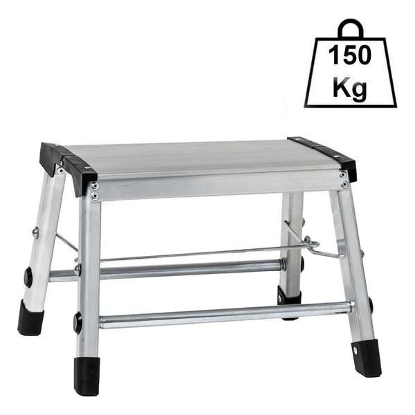 Decopatent® Huishoudtrap Keukentrap - Met 1 Treden - Aluminium - Huishoudladder Inklapbaar - Trapladder Opvouwbaar - Anti-Slip Decopatent® Huishoudtrap Keukentrap - Met 1 Treden - Aluminium - Huishoudladder Inklapbaar - Trapladder Opvouwbaar - Anti-Slip