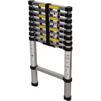 Silverline Telescopische ladder - 9 treeds - Werkhoogte 2.60m -