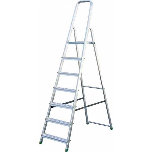 HUISHOUDTRAP 7 TREDEN - ALUMINIUM HOME & PROFESIONELE TRAPLADDER HUISHOUDTRAP 7 TREDEN - ALUMINIUM HOME & PROFESIONELE TRAPLADDER