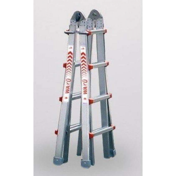 Waku Ladders Telescopische ladder - 4x5 sporten - Aluminium Waku Ladders Telescopische ladder - 4x5 sporten - Aluminium