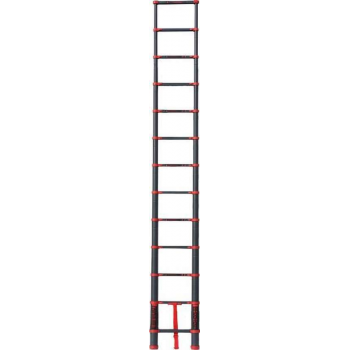 AL Telescopische Ladder Breed step Aluminium Breed step 4,7 meter Red Black