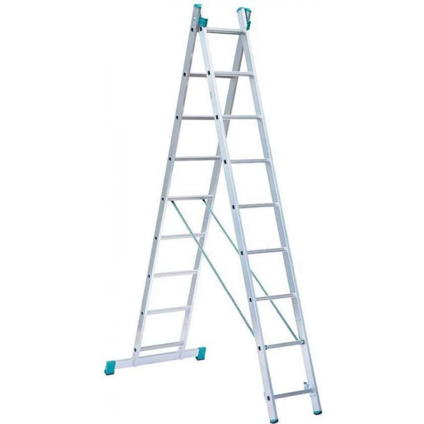 Eurostairs Home Ladder Dubbel - 2x9 treden Eurostairs Home Ladder Dubbel - 2x9 treden