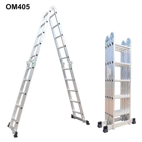 Multifunctionele Vouwladder - 4x5 sporten - Inclusief stabiliteitsbalk - Werkhoogte 5,61 m Multifunctionele Vouwladder - 4x5 sporten - Inclusief stabiliteitsbalk - Werkhoogte 5,61 m