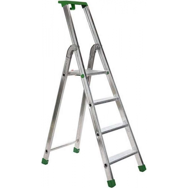 Escalo – Industriële trapladder – Quadra – Aluminium – 4 treden – 148 cm Escalo – Industriële trapladder – Quadra – Aluminium – 4 treden – 148 cm