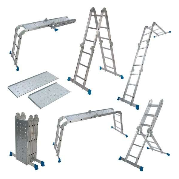 Silverline Multifunctionele Ladder Met Platform 3,6 Meter - 12 Sporten Silverline Multifunctionele Ladder Met Platform 3,6 Meter - 12 Sporten