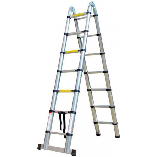 HERZBERG: Telescoopladder 5,6M Werkhoogte - Telescopische Ladder - Vouwladder - Huishoudtrap HERZBERG: Telescoopladder 5,6M Werkhoogte - Telescopische Ladder - Vouwladder - Huishoudtrap