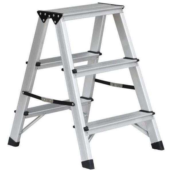 Benson Dubbelzijdige aluminium trap 2x3 treden. max 150kg Benson Dubbelzijdige aluminium trap 2x3 treden. max 150kg