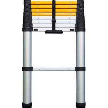 ESCALO Telescopische Ladder Extendo IV 2.60M Met Remmechanisme - Extra Brede Sporten - Eenvoudig Op Te Bergen