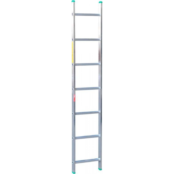 Aluminium enkelvoudige ladder professional 7 treden 196 x 35 cm EN131 tot 150 kg Aluminium enkelvoudige ladder professional 7 treden 196 x 35 cm EN131 tot 150 kg
