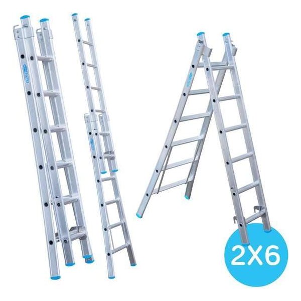 Eurostairs Reform ladder uitgebogen 2x6 sporten Eurostairs Reform ladder uitgebogen 2x6 sporten