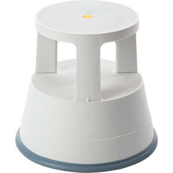 ESCALO Kick Step Kunststof Opstapje - Met Antislip Platform & Uiterst Stabiel - Geveerde Zwenkwielen - Lichtgrijs ESCALO Kick Step Kunststof Opstapje - Met Antislip Platform & Uiterst Stabiel - Geveerde Zwenkwielen - Lichtgrijs