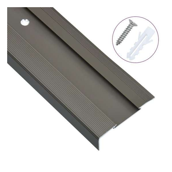 vidaXL Trapneuzen L-vormig 15 st 134 cm aluminium bruin vidaXL Trapneuzen L-vormig 15 st 134 cm aluminium bruin