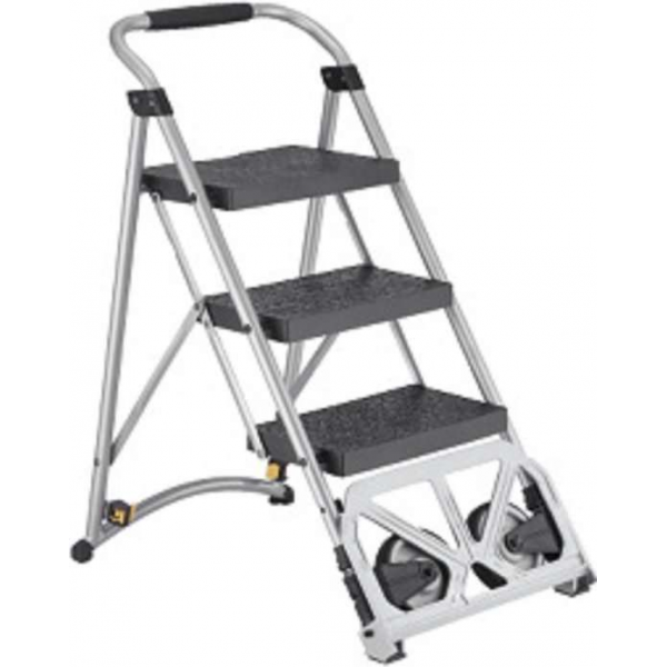 Trapladder - met 3 Brede Anti-Slip Treden - Omvormbaar tot Steekkar - Met Wielen - Draagkracht 135 kg Trapladder - met 3 Brede Anti-Slip Treden - Omvormbaar tot Steekkar - Met Wielen - Draagkracht 135 kg