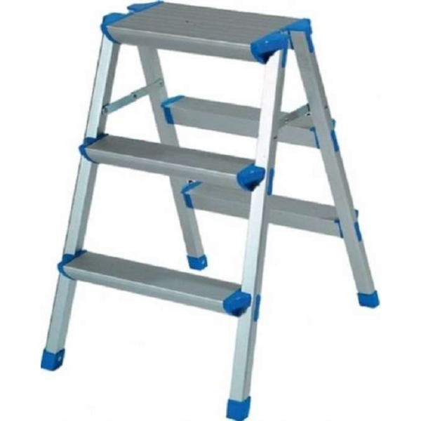 Aluminium professioneel trapje met 3 treden Aluminium professioneel trapje met 3 treden