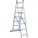 Aluminium opsteek- of uitzetladder professional 2 x 7 treden 197 x 40 cm  EN131 tot 150 kg
