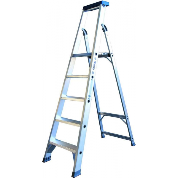 ASC 990608859 BT Trap - Enkel - Aluminium - 5 treden - max. werkhoogte 3.10 m. ASC 990608859 BT Trap - Enkel - Aluminium - 5 treden - max. werkhoogte 3.10 m.