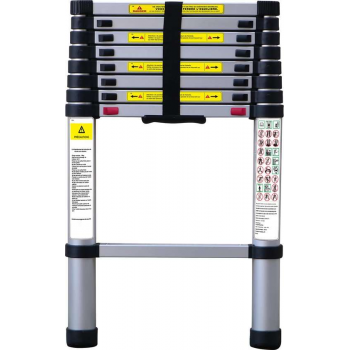 Diggers telescopische ladder, 2,6m , 9 treden