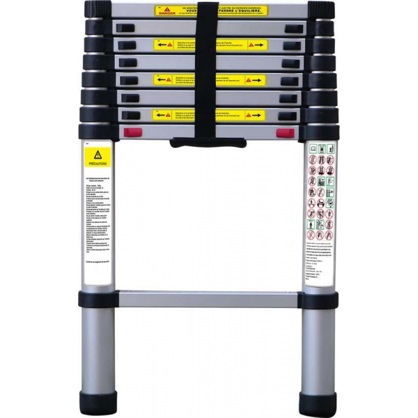Diggers telescopische ladder, 2,6m , 9 treden Diggers telescopische ladder, 2,6m , 9 treden