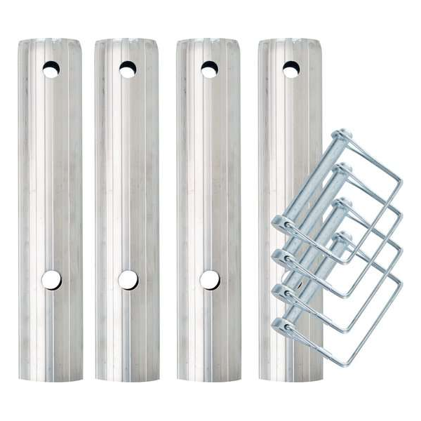 Rolsteiger koppelstukken + 4 borgclips Rolsteiger koppelstukken + 4 borgclips