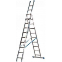 Reformladder driedelig recht 3x10 sporten + gevelrollen