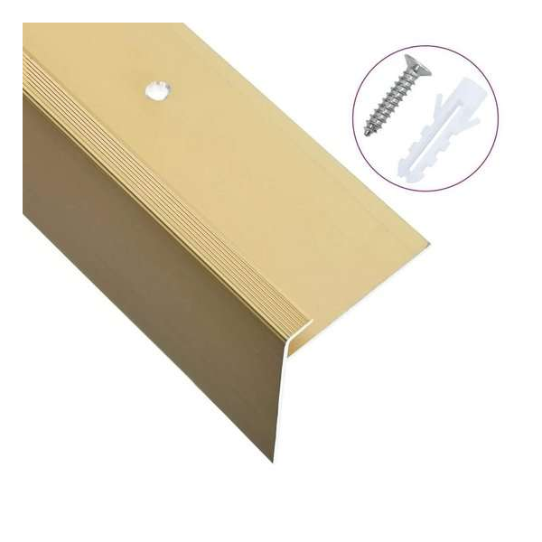 vidaXL Trapneuzen F-vormig 15 st 100 cm aluminium goudkleurig vidaXL Trapneuzen F-vormig 15 st 100 cm aluminium goudkleurig