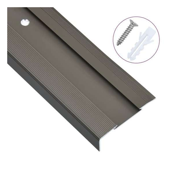 vidaXL Trapneuzen L-vormig 15 st 100 cm aluminium bruin vidaXL Trapneuzen L-vormig 15 st 100 cm aluminium bruin