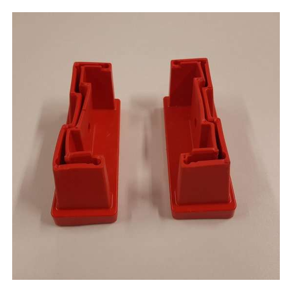 DAS Trapdop – Trapvoet, met Sleuf voor de oploopkant - Links & Rechts Rood DAS Trapdop – Trapvoet, met Sleuf voor de oploopkant - Links & Rechts Rood