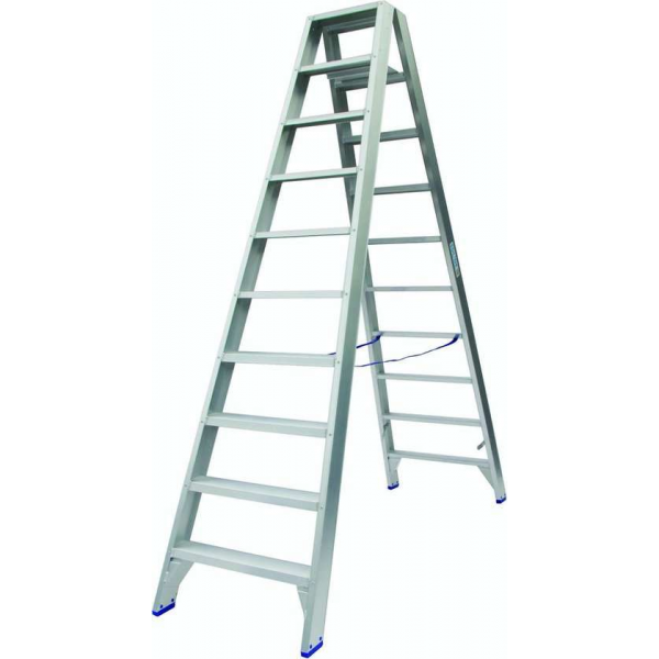 Dubbele Trap 2x10 treden (max. werkhoogte 4,50 m) Dubbele Trap 2x10 treden (max. werkhoogte 4,50 m)