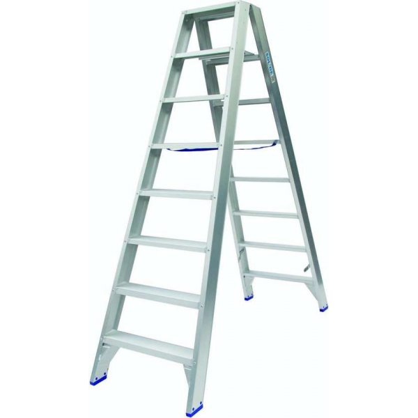Dubbele Trap 2x8 treden (max. werkhoogte 4 m)