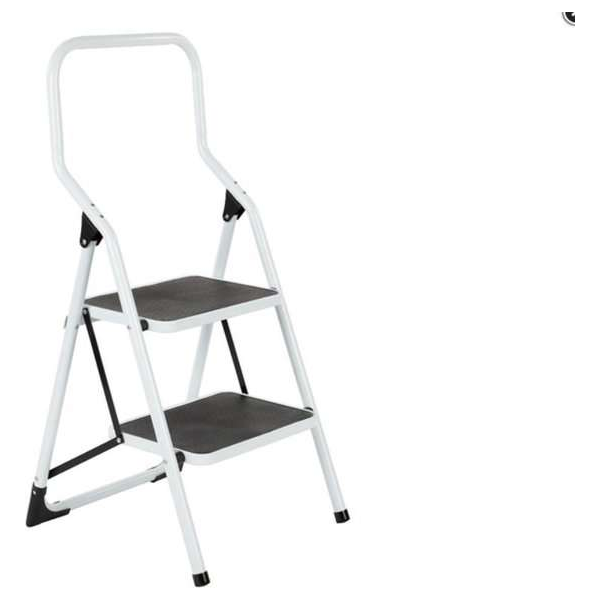 Trapladder BIG STEP met hoge leuning wit Trapladder BIG STEP met hoge leuning wit
