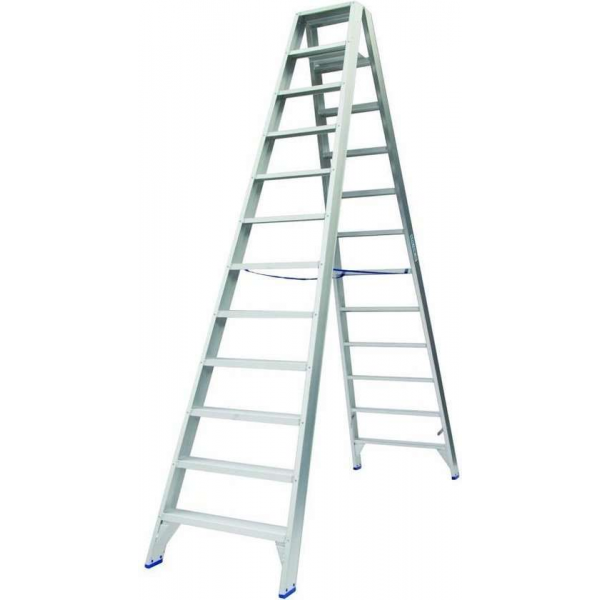 Dubbele Trap 2x12 treden (max. werkhoogte 5 m) Dubbele Trap 2x12 treden (max. werkhoogte 5 m)