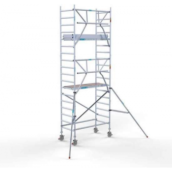 Rolsteiger Standaard 90x190 6,2m werkhoogte carbon vloer + enkele voorloopleuning