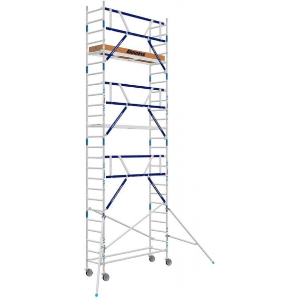 Basic rolsteiger 75 x 8.2 mtr AGS-PRO voorloopleuning en lengte platform Basic rolsteiger 75 x 8.2 mtr AGS-PRO voorloopleuning en lengte platform