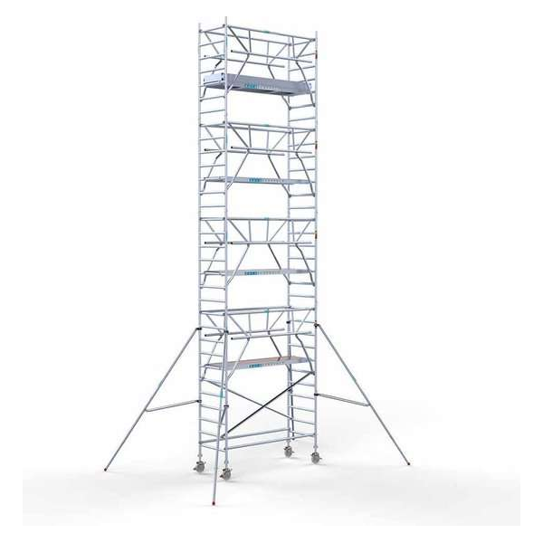 Rolsteiger Standaard 90x250 10,2m werkhoogte carbon vloer + dubbele voorloopleuning Rolsteiger Standaard 90x250 10,2m werkhoogte carbon vloer + dubbele voorloopleuning