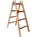 Ergonomische dubbel trap met 2 dwarse bovenste sporten - 5 (3 treden + 2 sporten)