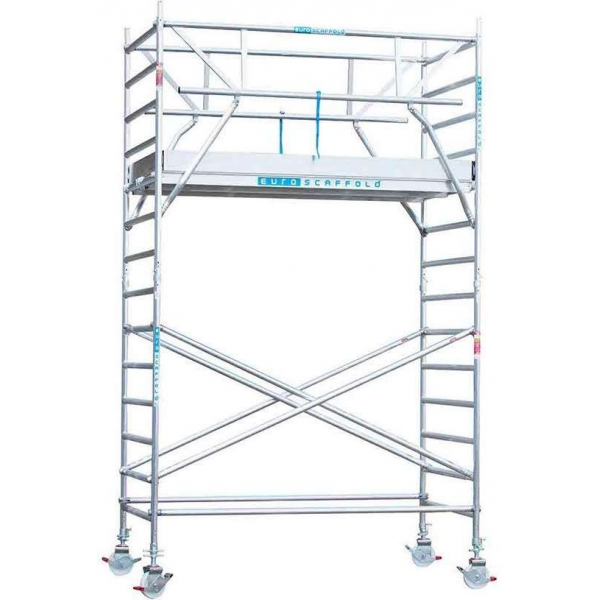 Rolsteiger Standaard 75x190 5,2m werkhoogte carbon vloer + dubbele voorloopleuning Rolsteiger Standaard 75x190 5,2m werkhoogte carbon vloer + dubbele voorloopleuning