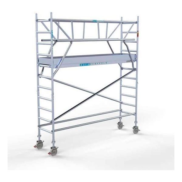 Rolsteiger Standaard 75x305 4,2m werkhoogte + dubbele voorloopleuning Rolsteiger Standaard 75x305 4,2m werkhoogte + dubbele voorloopleuning