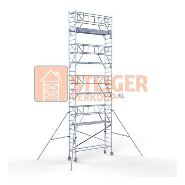 Rolsteiger Standaard 75x305 10,2m werkhoogte + dubbele voorloopleuning Rolsteiger Standaard 75x305 10,2m werkhoogte + dubbele voorloopleuning