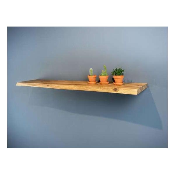 Eiken wandplank wit gelakt - 100x15x40 Eiken wandplank wit gelakt - 100x15x40