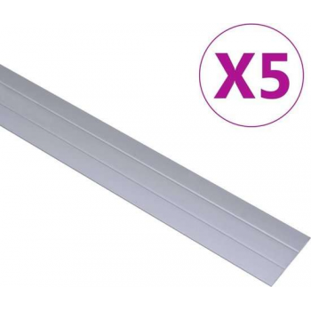 vidaXL Vloerprofielen 5 st 100 cm aluminium zilverkleurig