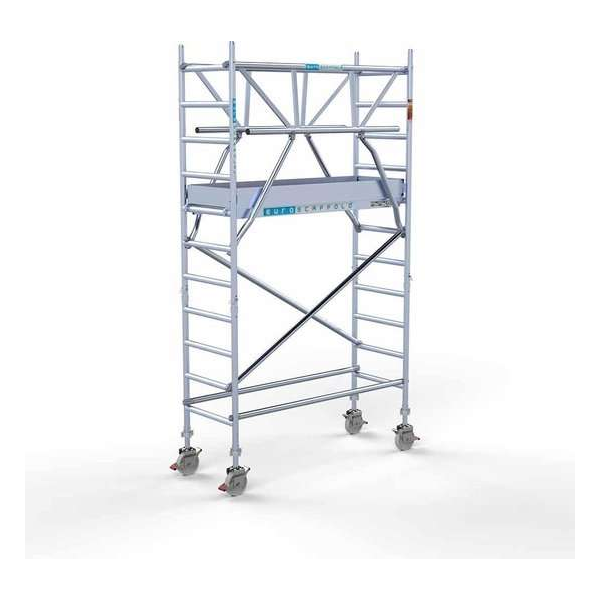 Rolsteiger Standaard 75x190 4,2m werkhoogte carbon vloer + dubbele voorloopleuning Rolsteiger Standaard 75x190 4,2m werkhoogte carbon vloer + dubbele voorloopleuning