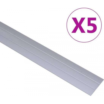 vidaXL Vloerprofielen 5 st 90 cm aluminium zilverkleurig