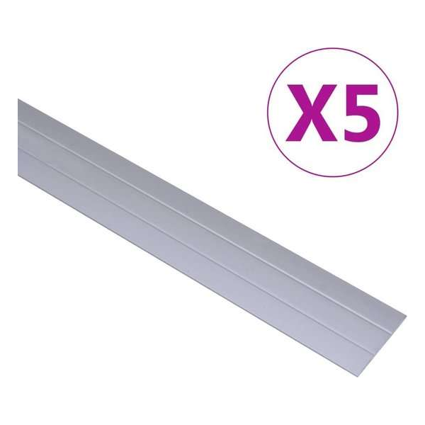 vidaXL Vloerprofielen 5 st 90 cm aluminium zilverkleurig vidaXL Vloerprofielen 5 st 90 cm aluminium zilverkleurig